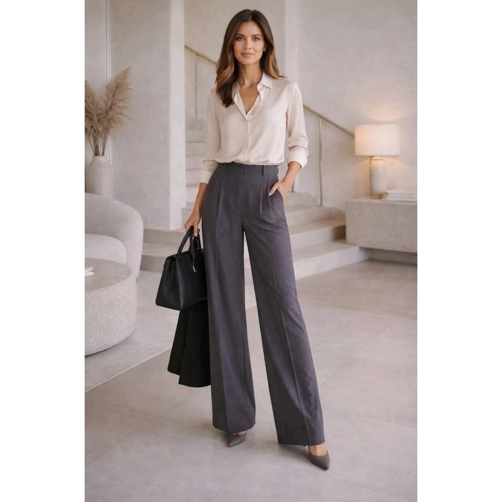 NEW! ARITZIA The Effortless Pants High Rise Wide Leg Knife Pleats Womens 16 NWT
